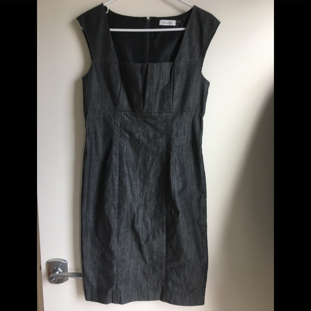 Calvin Klein Sz 10 cotton blend sleeveless dress
